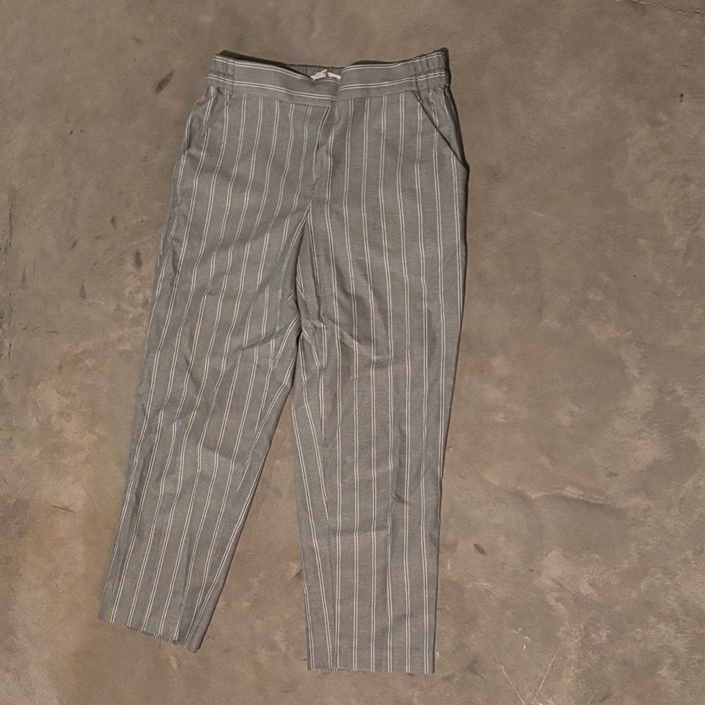 Women’s Gray Pinstripe Chinos Adult Medium